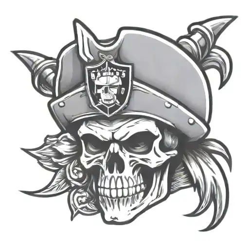 raiders logo morphed tattoo design idea