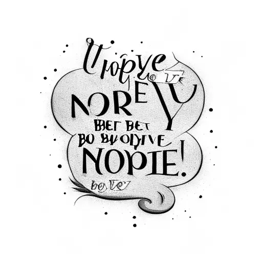 lettering, phrase "you more than anyone deserve to be happy" tattoo design idea