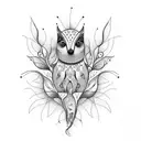vulva wildflowers in the style of vitoria vila tattoo design idea