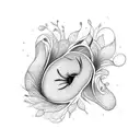 vulva wildflowers in the style of vitoria vila tattoo design idea