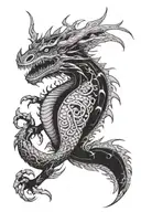 caraxes from house of the dragón tattoo design idea