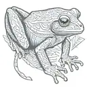 egyptian frog tattoo design idea