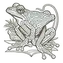 egyptian frog tattoo design idea