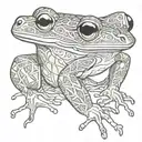 egyptian frog tattoo design idea