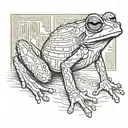 egyptian frog tattoo design idea