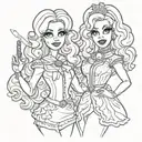 Trixie and Katya tattoo design idea