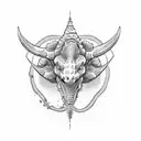 triceratops tattoo design idea