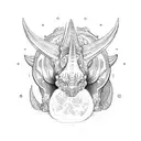 triceratops tattoo design idea