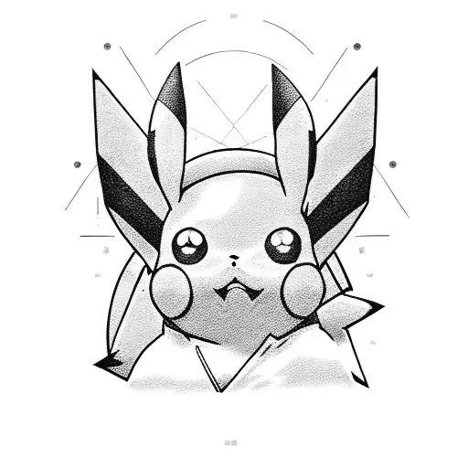 Pikachu Rick Grimes tattoo design idea