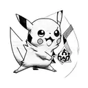 Pikachu x TWD tattoo design idea