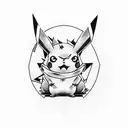 Pikachu Rick Grimes tattoo design idea