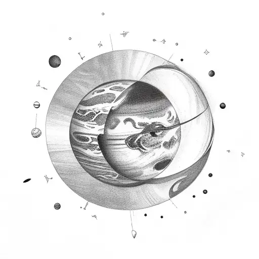 planets astronomy mathematics  tattoo design idea