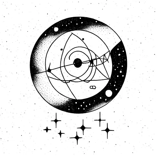 astronomy tattoo design idea