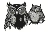 Owl mandala throat tattoo tattoo design idea
