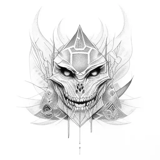 dark empath tattoo design idea