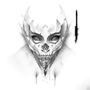 dark empath tattoo design idea