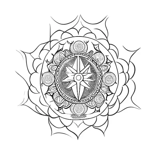 hindu chakra tattoo design idea