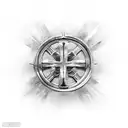 A cross made of car parts tattoo design idea