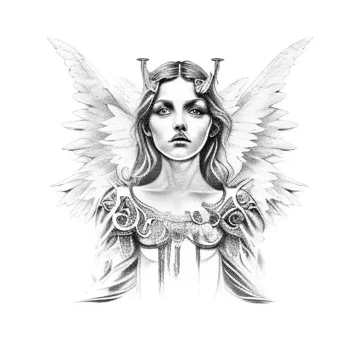 Greek mythology angels  tattoo design idea