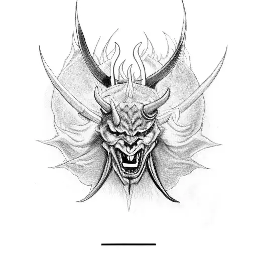 “The Devil” tarot card, with a beautiful female devil holding a leash in each hand. On the leashes are two demons as pet tattoo design idea