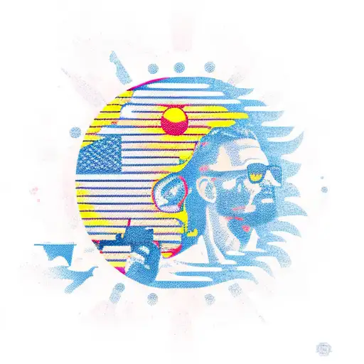 gun sunrise Michigan  tattoo design idea