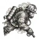 firefighting profession tattoo design idea