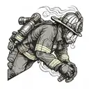 firefighting profession tattoo design idea