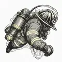 firefighting profession tattoo design idea