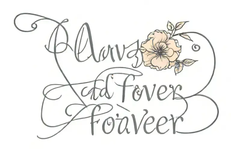 always and forever tattoo design idea