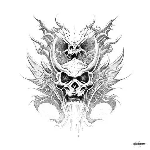 demons vs angels  tattoo design idea