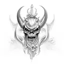 demons vs angels  tattoo design idea