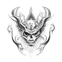demons vs angels  tattoo design idea