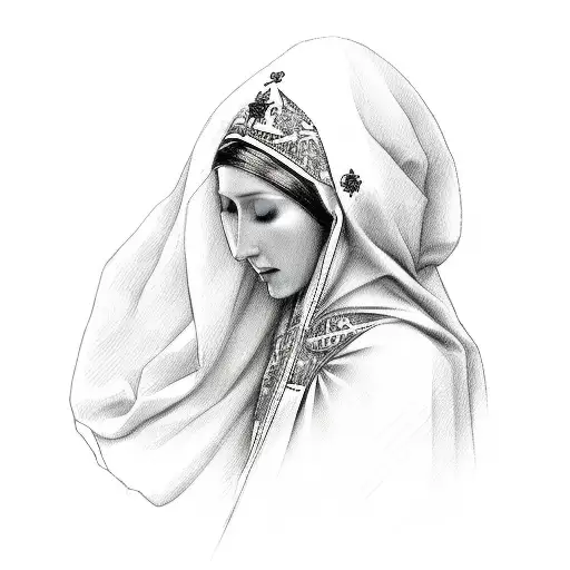 Virgin Mary designer tattoo design idea