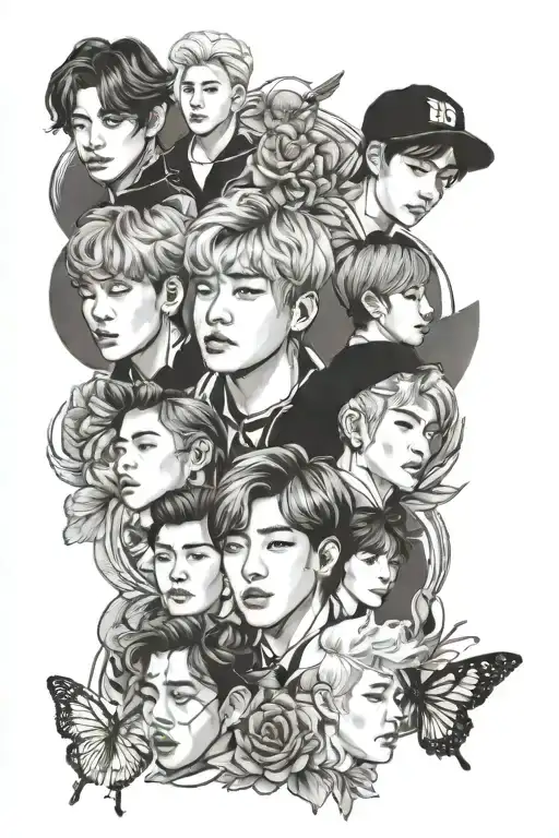 bts bts bts tattoo design idea