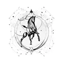 Sagittarius, Libra, and Leo constellations tattoo design idea