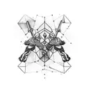 Sagittarius, Libra, and Leo constellations tattoo design idea