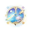 sky with Sagittarius, Libra, and Leo stars tattoo design idea