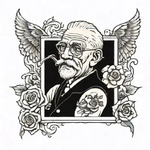 small grandfather memorial   tattoo design idea