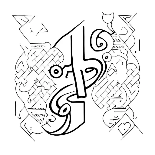the riddler's question mark tattoo design idea