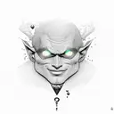 the riddler's question mark tattoo design idea