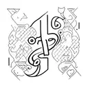 the riddler's question mark tattoo design idea