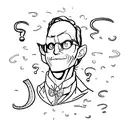 the riddler's question mark tattoo design idea