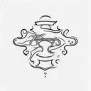 the riddler's question mark tattoo design idea