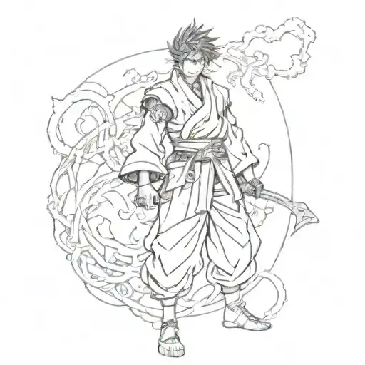 gojo satoru gojo without tattoo design idea