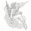 gojo satoru gojo without tattoo design idea