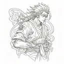 gojo satoru gojo without tattoo design idea