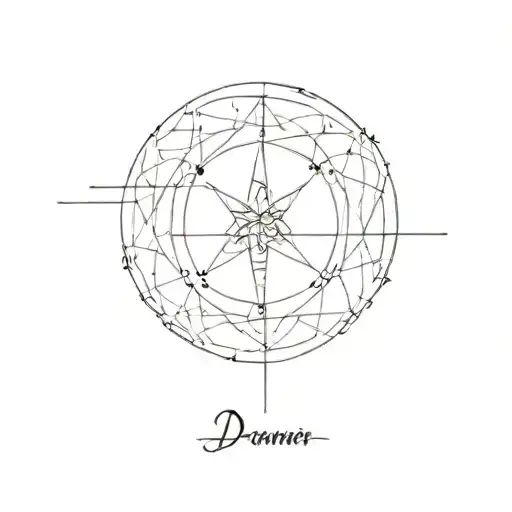Pupil written inside of it "dreamer" tattoo design idea