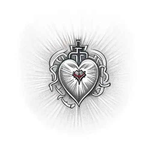 Sacred Heart tattoo design idea