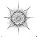 dharma wheel  budishm tattoo design idea