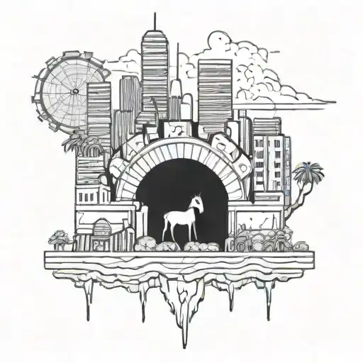 Concrete Jungle tattoo design idea
